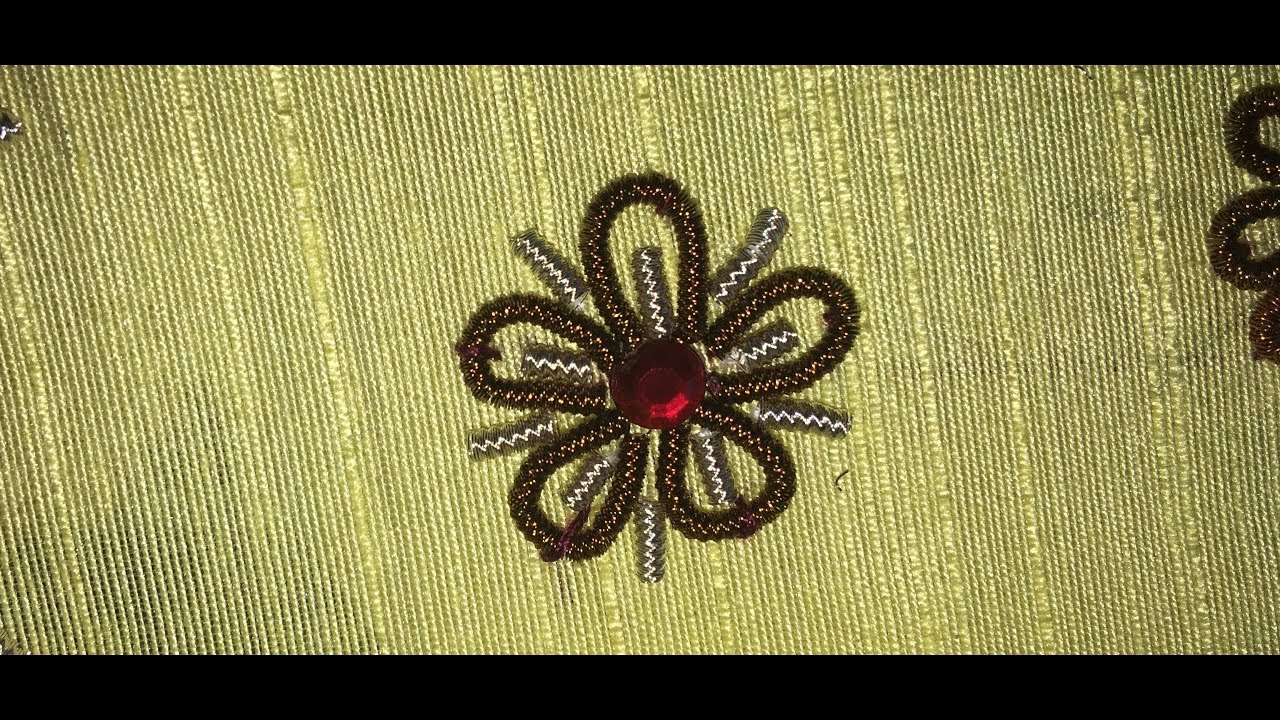 Zardosi Embroidery Zardosi Work Tutorial,Embroidery,Zardosi Kora work