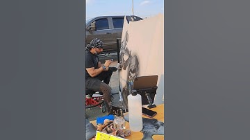 airbrushing car bonnet |airbrush painting |