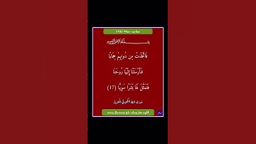 سورة مريم - سورة 19 - اية 17