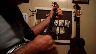 how to play Amazing grace with tenor banjo tuneing dgbe