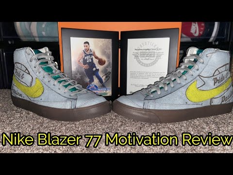 Nike Blazer Mid 77 Pregame Pack Motivation Ben Simmons shoes - YouTube