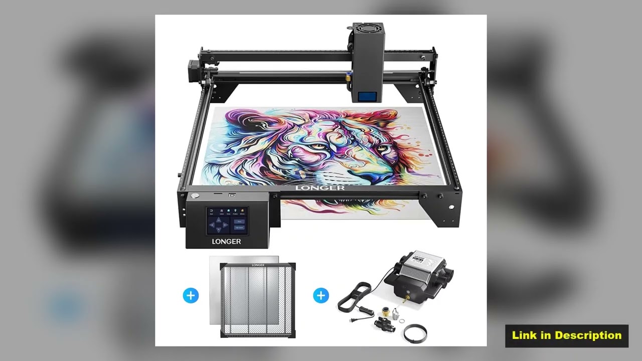 RAY5 20W Laser Cutting Engraving Machine Air Pump Assist KIT 500mm Honeycomb Working Table DIY