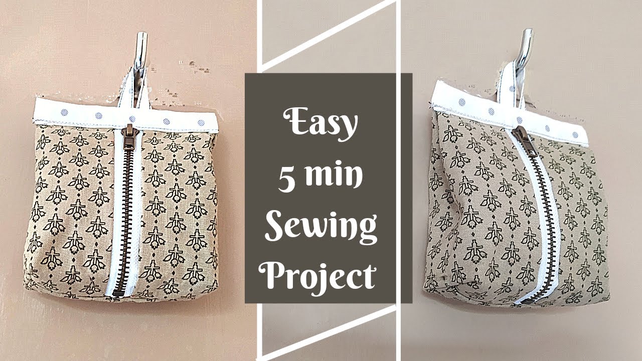 Mini Zippered Pouch | Sewing Project from Scrap Fabric