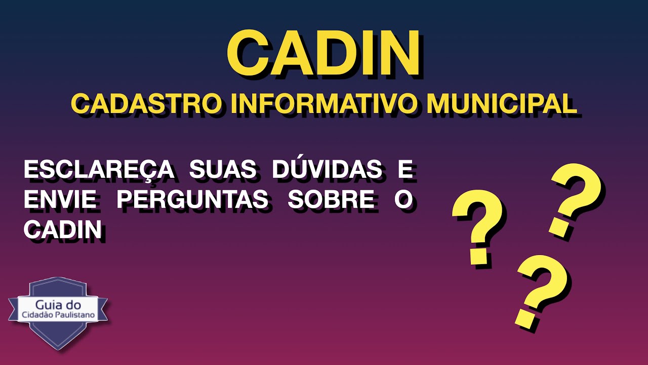 CADIN - CADASTRO INFORMATIVO MUNICIPAL - TIRE SUAS DÚVIDAS - YouTube