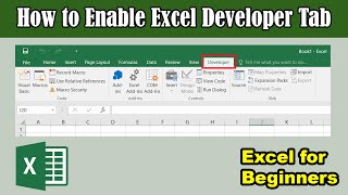 how to enable the developer tab in excel for windows