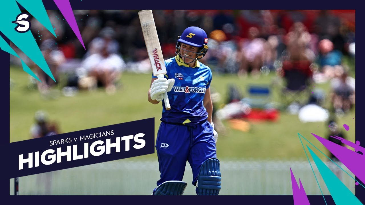 RECORD EQUAL FASTEST T20 50! - Sparks vs Magicians - Super Smash Match Highlights