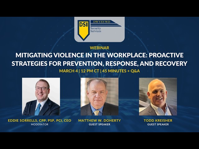 Mitigating Violence in the Workplace | Proactive Strategies for Prevention, Response & Recovery