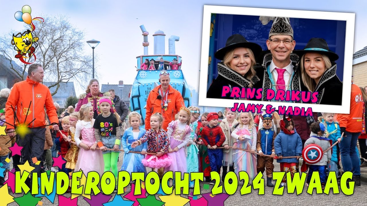 Zwaag Kinderoptocht 2024 met Prins Drikus carnaval