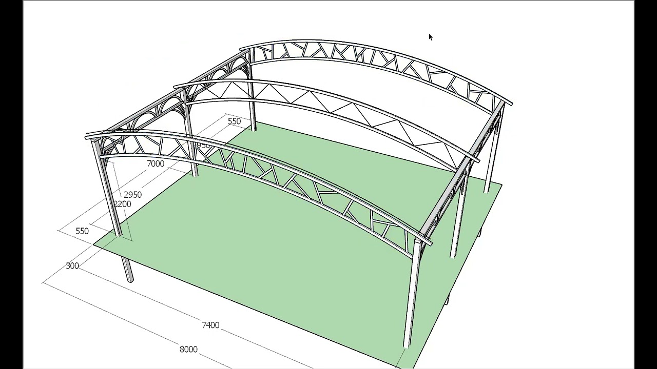18955 Арочный навес