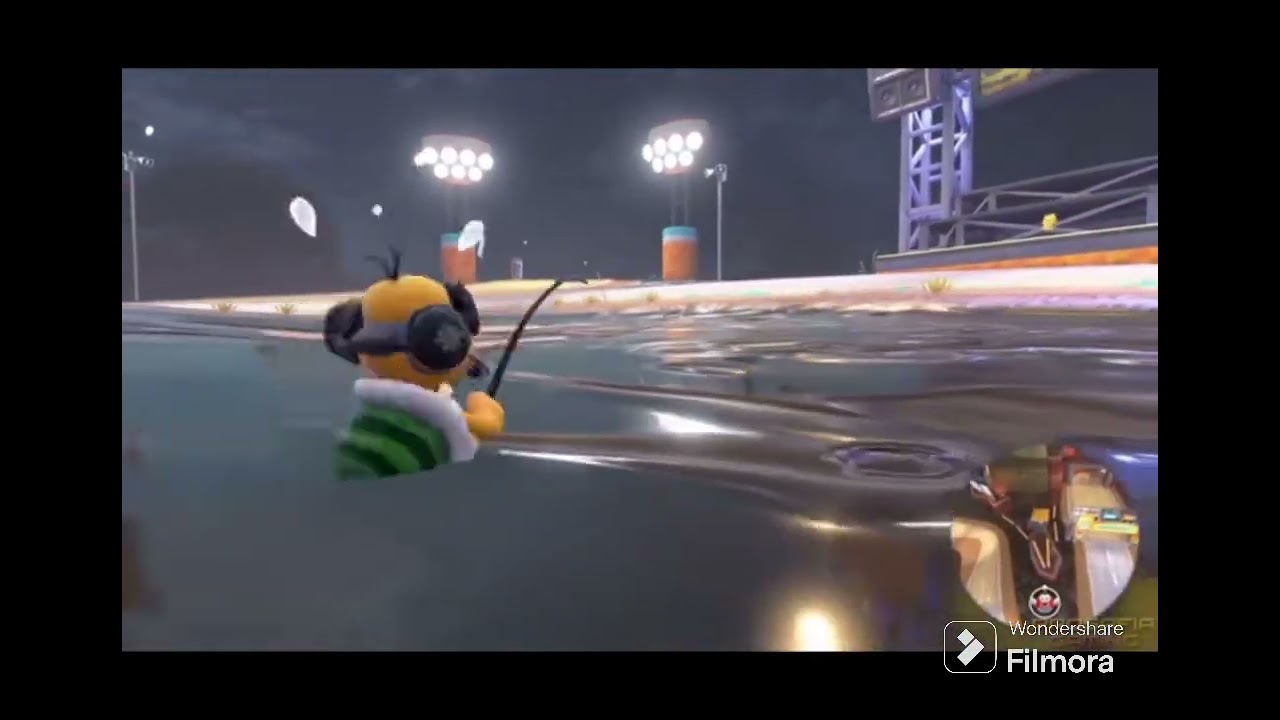 Mario Kart World - All NPC Characters Falling in Chocolate