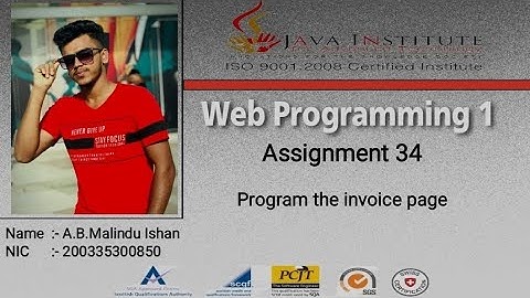 Program the invoice page | Web Project | Task 34 | Java Institute