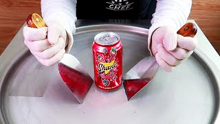 Shani drink ice cream rolls street food - ايس كريم رول على الصاج شاني