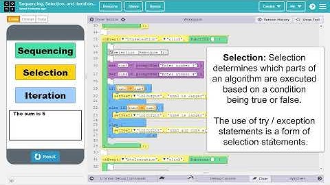 Sequencing, Selection, And Iteration - Block Code - App Lab (Code.org)