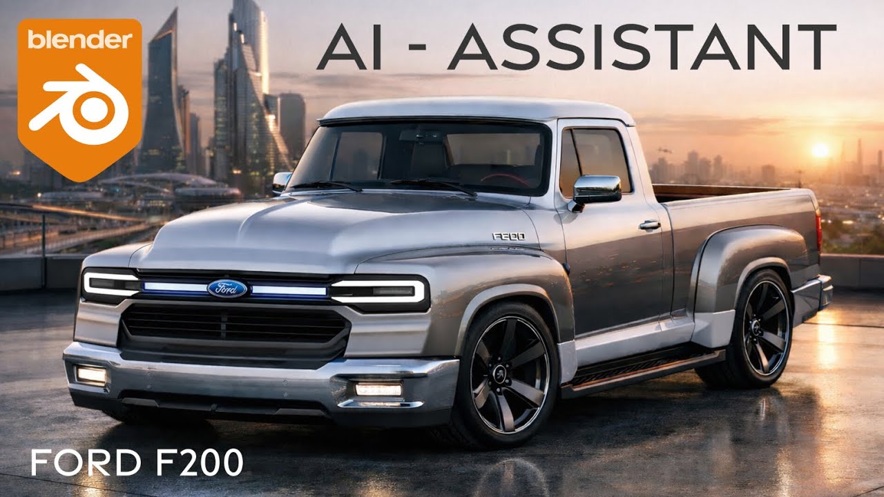 AI Assistant Help Car Modeling In Blender  - I Want To Be Architect of The New Design Ford 200 2026