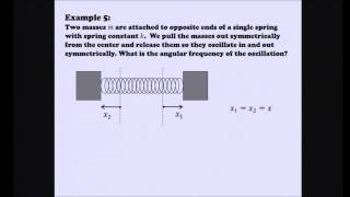 Lecture 22.11 - Solving Problems using Simple Harmonic Motion