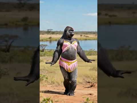 Gorilla dance #ai #aishorts #animals #gorilla