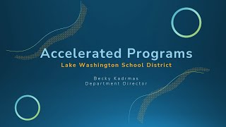Accelerated Programs Presentation