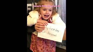 CARSON’S 1st DAY OF SCHOOL! #firstdayofschool #preschool #prek #thereshegoes