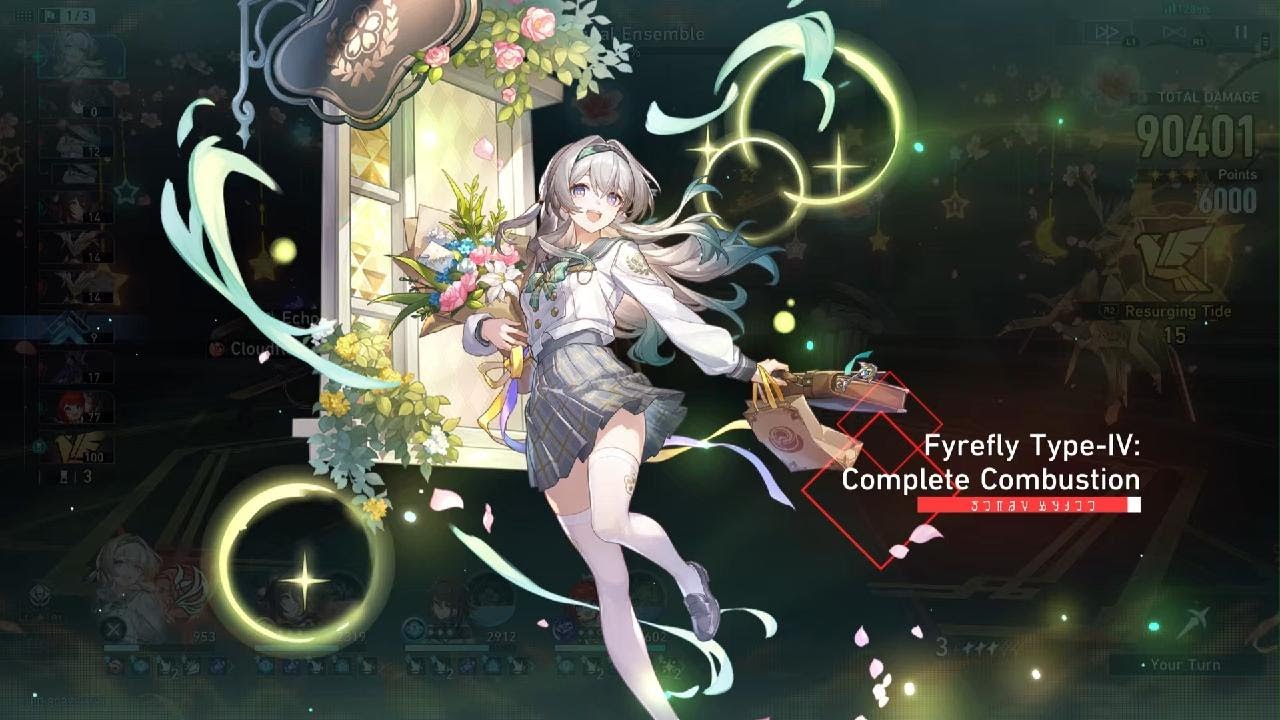 E2 Firefly E6 Ruan Mei 0 cycle Gepard | 3.4 Pure Fiction | 17 cost | Honkai: Star Rail