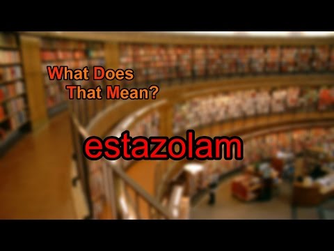 What does estazolam mean?