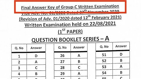 Jrbt group-c and group-D final answer key released