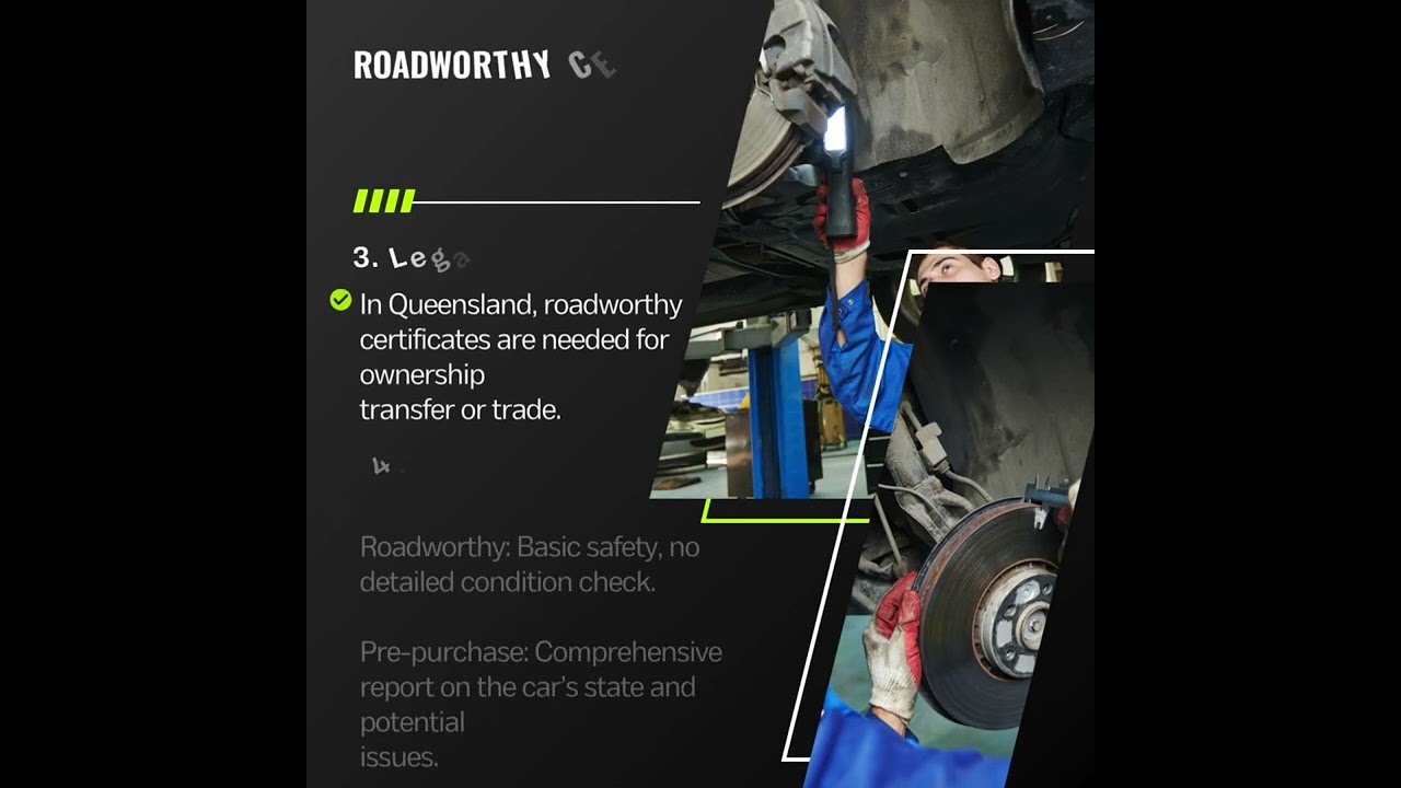 Understanding the Difference: Roadworthy Certificate vs Pre-Purchase Inspection!