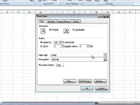 การจัดหน้ากระดาษ ใน excel