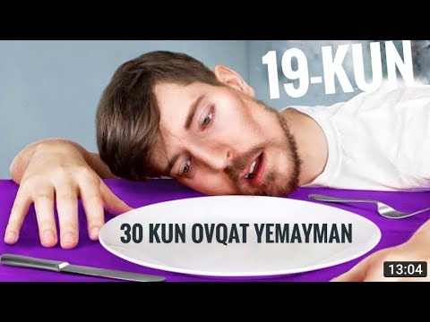 30 KUN OVQAT YEMAYMAN / MRBEAST OʻZBEK TILIDA/ #MRBEASTUZ #AZIMJON_PRO