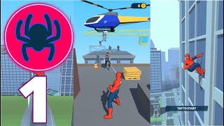 Spider Hero: Super heroes rope - Gameplay Walkthrough Part 1 - Tutorial (iOS, Android) screenshot 4
