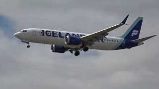 Icelandair Boeing 737 MAX 8 (TF-ICL) landing to Helsinki May 9,2024. FI342 KEF HEL 1341