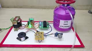 LPG Gas Leakage Detector | Automatic LPG Cylinder Valve Closing and Alarm | Project