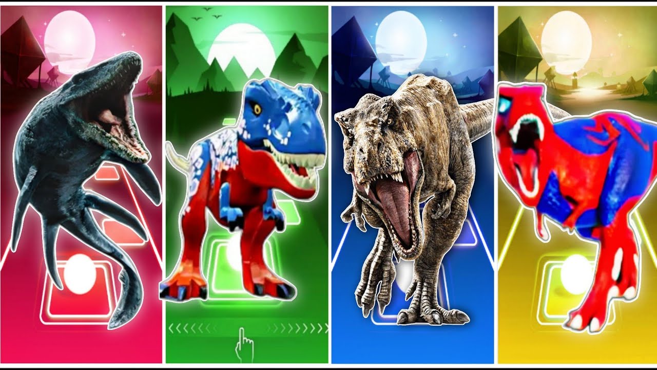 Jurassic World -Tiles Hop Coffin Dance 💃 - YouTube