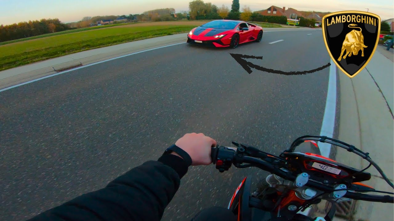 50cc & 125cc Go Wild… Then a Lamborghini Appears!
