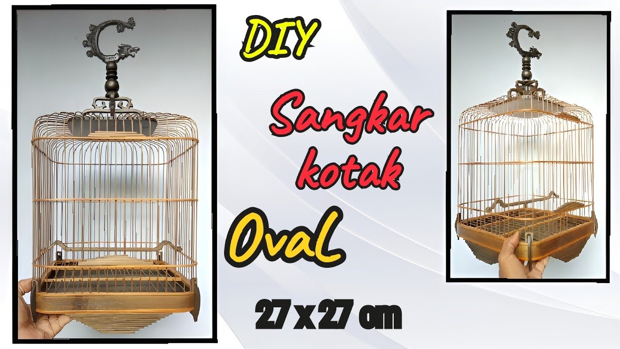 (S136) Proses membuat sangkar bambu oval