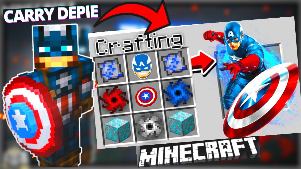 Crafting Captain America in Minecraft ... | Minecraft TikTok Hacks