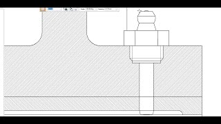 Drawing - Single Sheave Pulley  - CAD step-by-step - Step 5c grease nipple & counterbore
