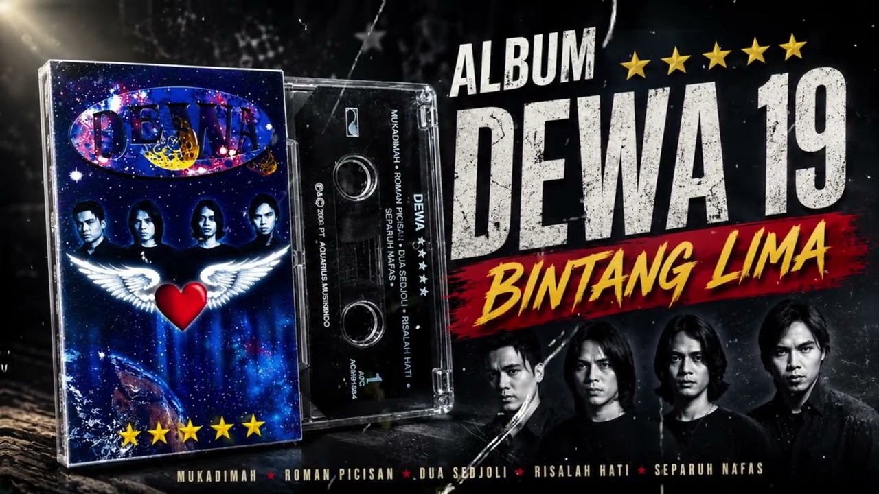 FULL ALBUM DEWA 19 - BINTANG LIMA | HQ Nostalgic Audio