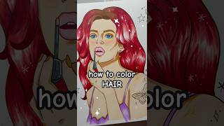 how to color hair 🎀 using ohuhu markers