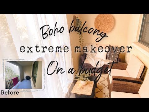 Video: SMALL BOHO BALCONY MAKEOVER ON A BUDGET