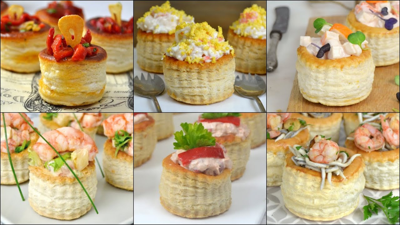 6 ideas de APERITIVOS en VOLOVANES para NAVIDAD ¡Fáciles y vistosos!