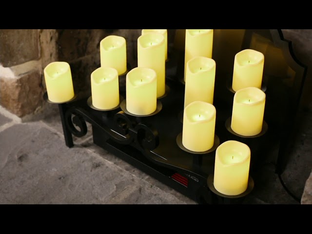 Duraflame Heated Candelabra Fireplace Insert/Display on QVC - YouTube