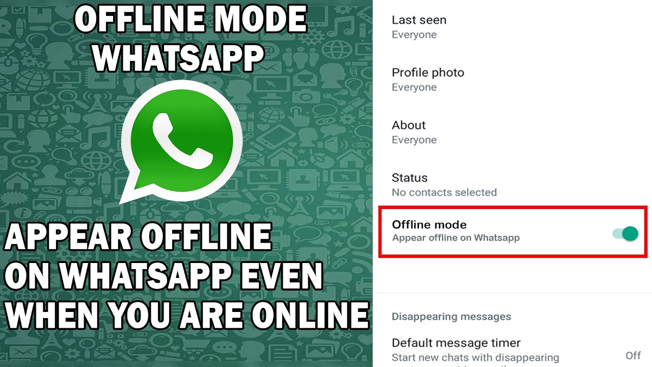 How to appear offline on Whatsapp even when your Online [Appear offline on Whatsapp]