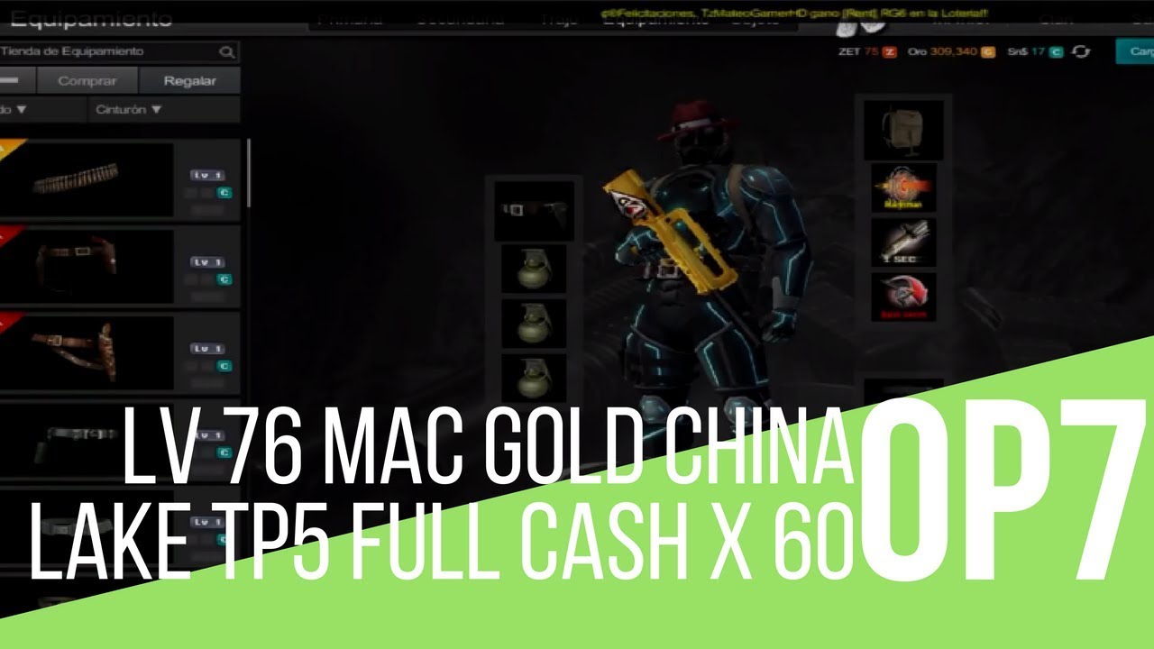CUENTA NIVEL 76 PARTES DORADAS MAC GOLD CHINA LAKE TP5 FULL CASH X 60 DIAS l Venta juegos panamericanos 2019 en vivo