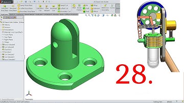 SolidWorks Tutorial Vertical Stirling Engine 28.Stand Link Holder