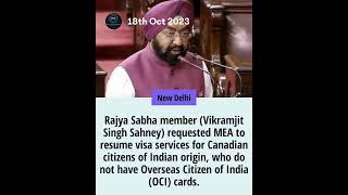 Download Lagu Vikramjit Singh Sahney, requested MEA to resume visa services for Canadian citizens MP3