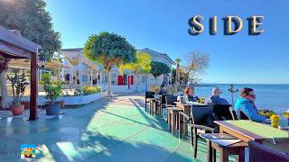 Side Antalya One Of The Must-See Places 4K Winter Walking Tour In Old Town Türkiye