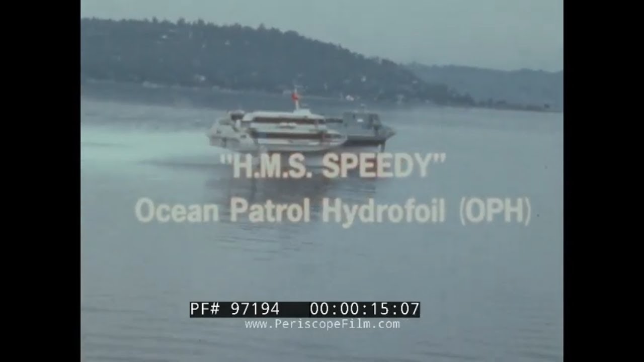 HMS SPEEDY  OCEAN PATROL HYDROFOIL DEMONSTRATION DURING SEA TRIALS  BOEING HYDROFOIL  97194