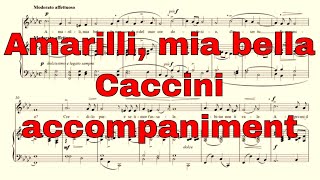 Amarilli, mia bella – Caccini - accompaniment in F minor