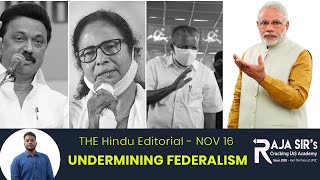 The Hindu Editorial - NOV 16 | FISCAL FEDERALISM | Raja Sir's Cracking IAS Academy