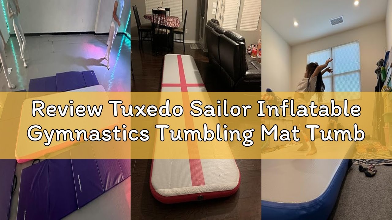 Review Tuxedo Sailor Inflatable Gymnastics Tumbling Mat Tumble Track Thickness Floor Mat With Electr
